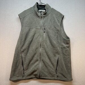 Guide Series Vest Mens XL Gray Fleece Full Zip Pockets Outdoor Hiking Warm